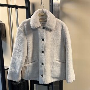 COS Off-White Teddy Jacket
